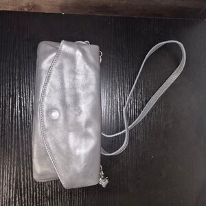 Vera-pelle Women's Grey and Silver Bag